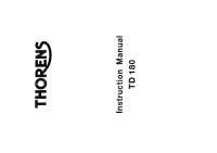 Thorens TD-180-Owners-Manual 